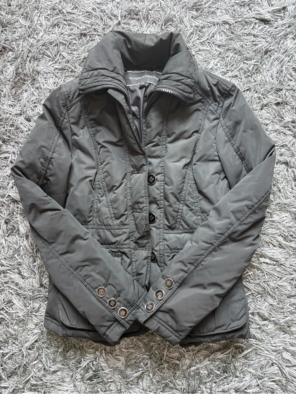 Sandra Angelozzi black quilted jacket